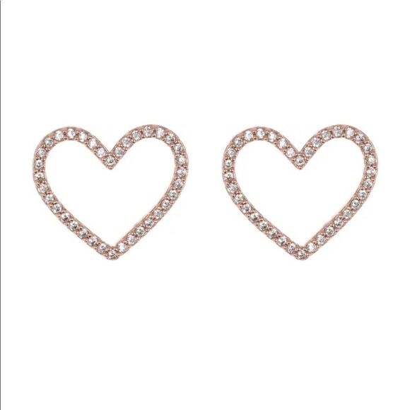 🆕Kate Spade heart rosegold studs boxed - Picture 1 of 6